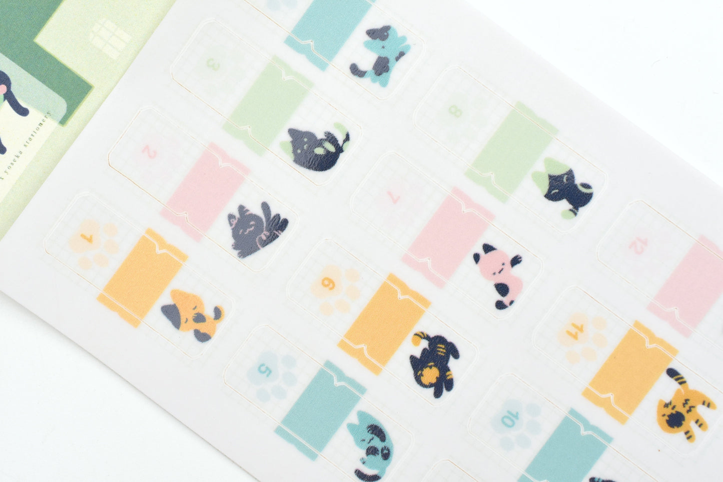 ameruu x Yoseka Stationery - Sticker Sheet - Cat Index Tabs