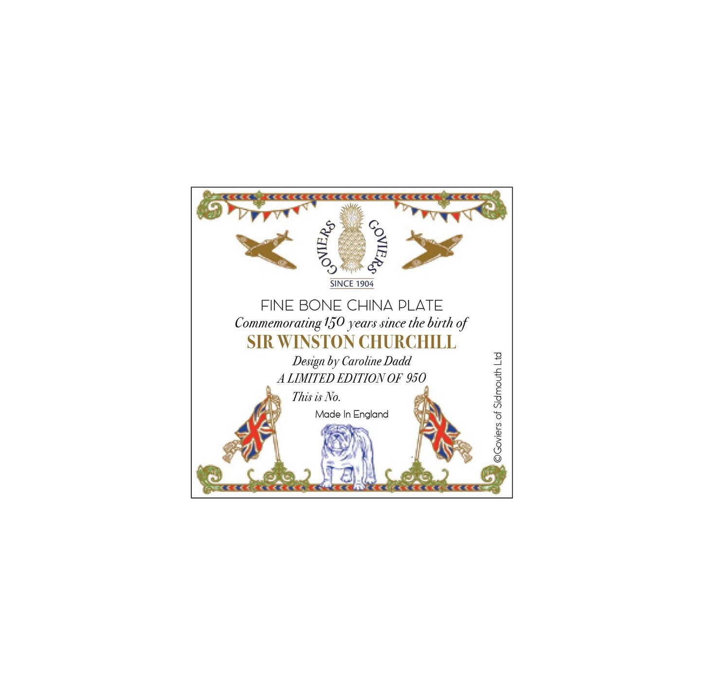 Goviers Sir Winston Churchill Plate