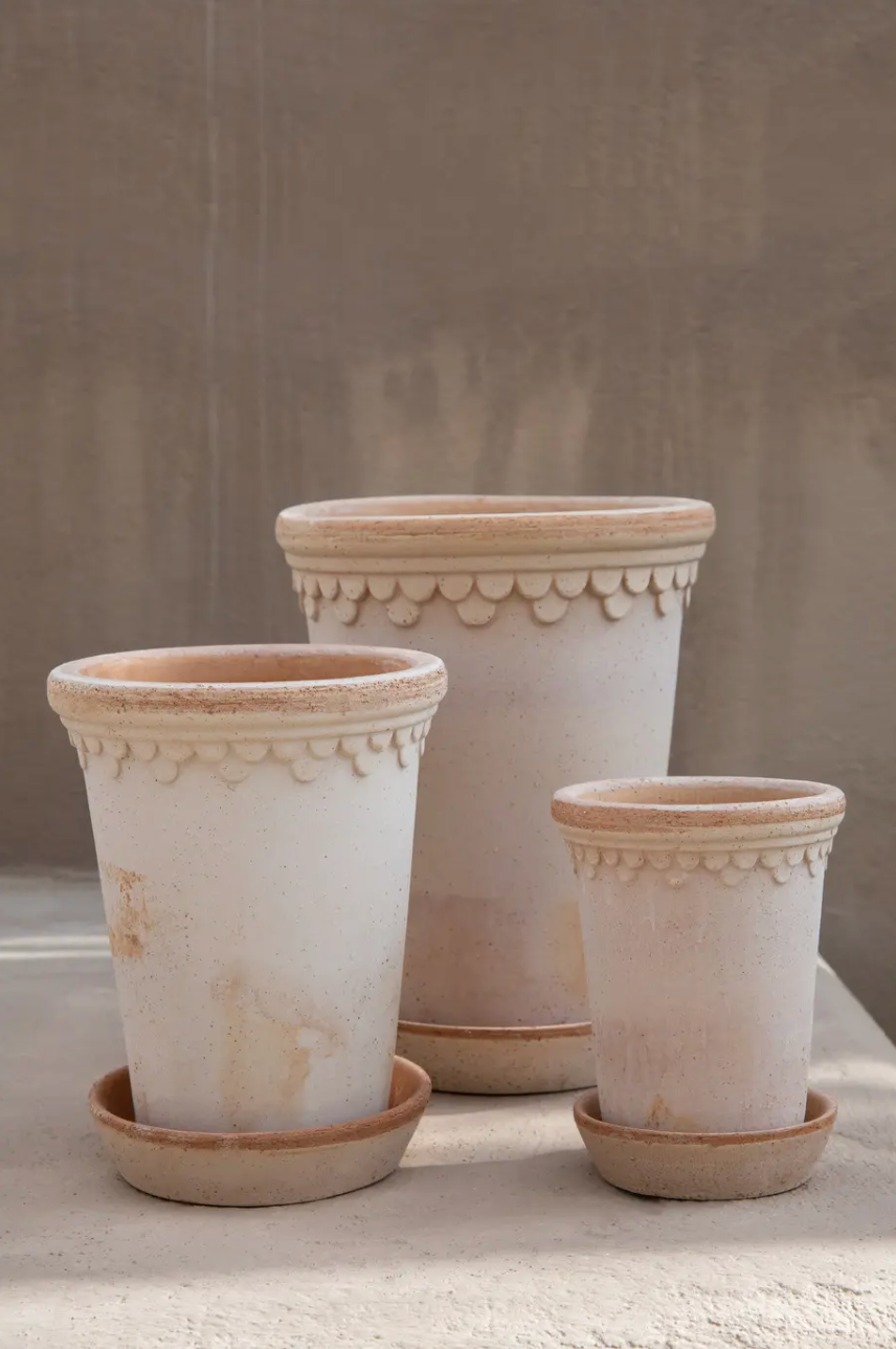 18 cm, Rose, Pot and Saucer (Tall)