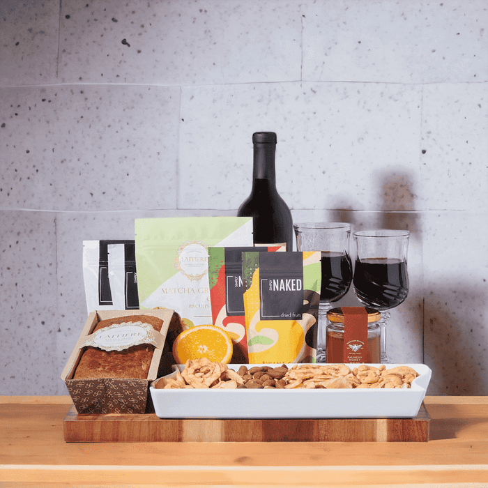 Banana Loaf, Dried Fruits, & Nuts Gift Set from Monthly Sommelier USA - Gourmet Gift Basket - USA Delivery