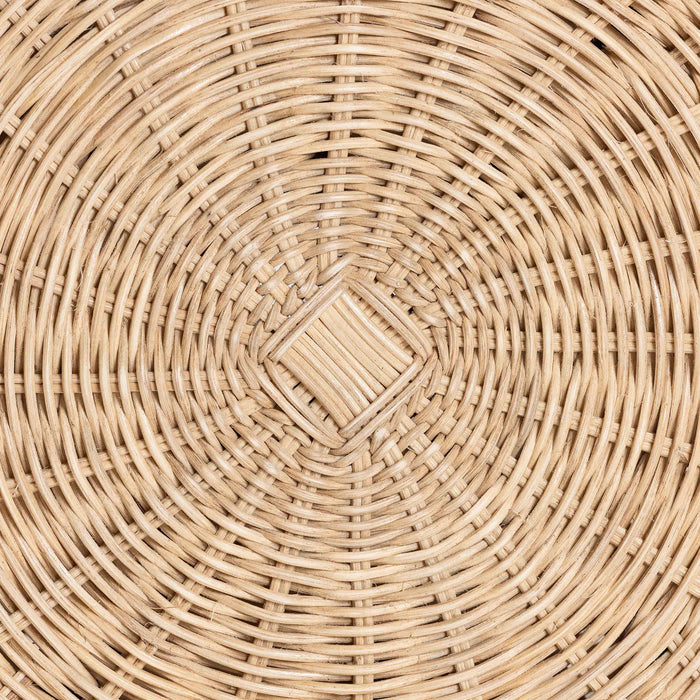 Briar Rattan End Table by bali & pari — material and construction detail