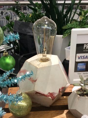 Dodecahedron Concrete Lamp