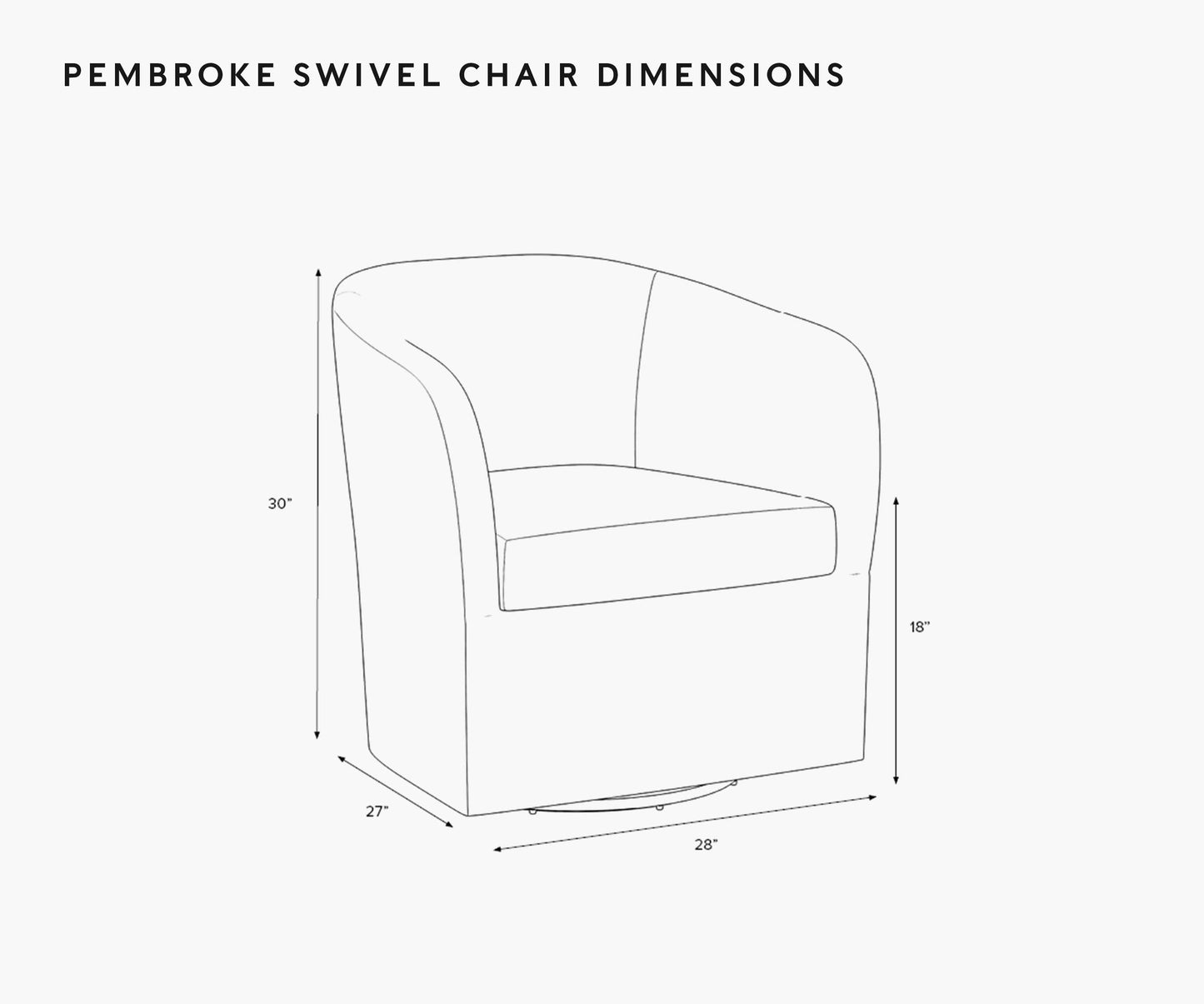Pembroke Swivel Chair - Ditsy Dahlia Navy