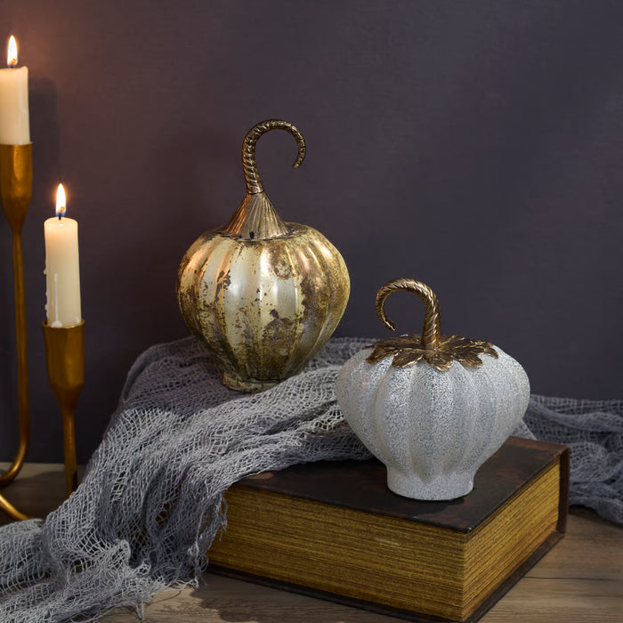 Glass White Pumpkin