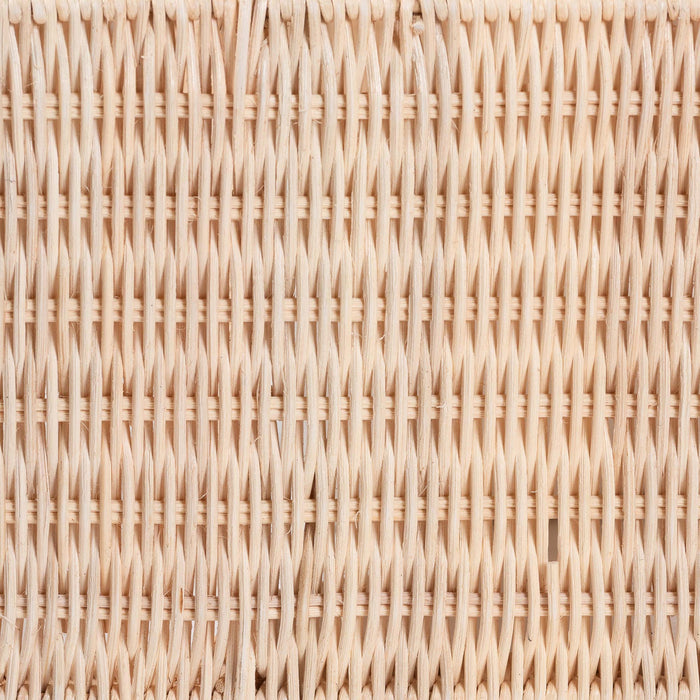 Jorren Bow Rattan Wall Shelf by bali & pari — material and construction detail