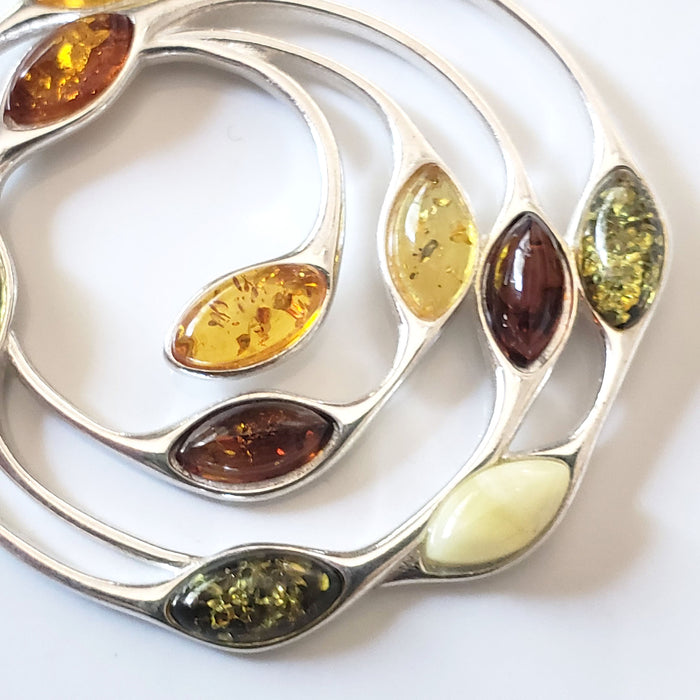 multicolor large round circle pendant