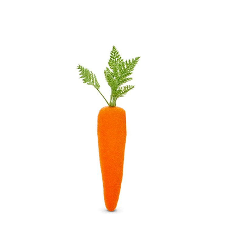 16" Flocked Orange Carrot