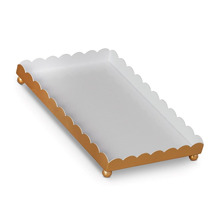 14" Metal Scalloped Tray