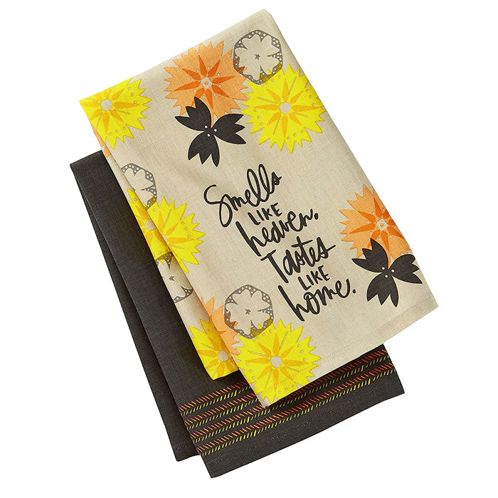 Smells Like Heaven, Tastes Like Home 100% Cotton Tea Towels, Set of 2