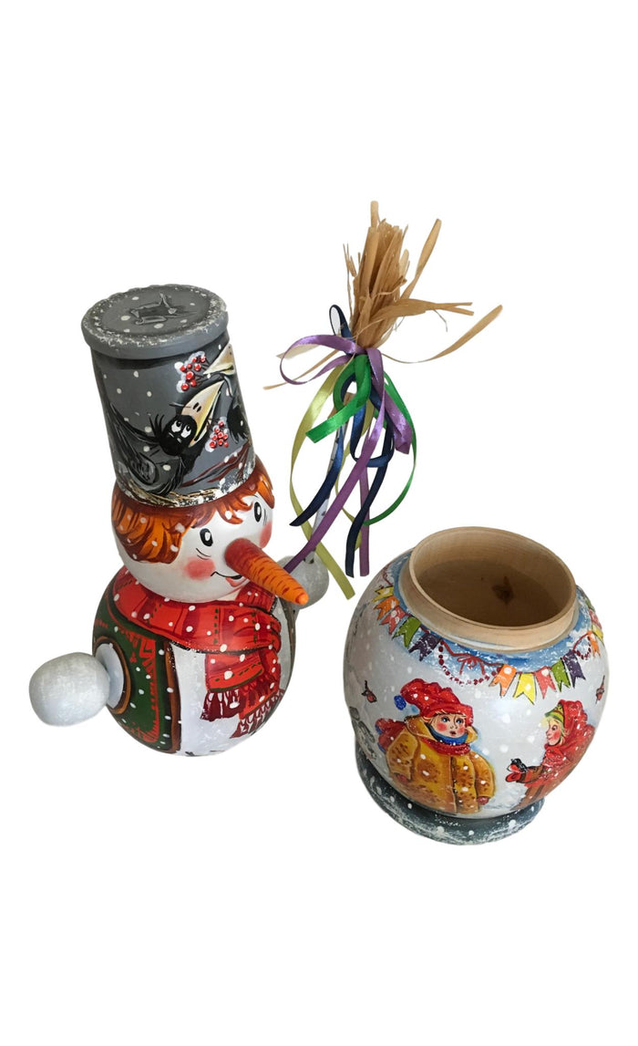 Snowman Russian doll box BuyRussianGifts Store