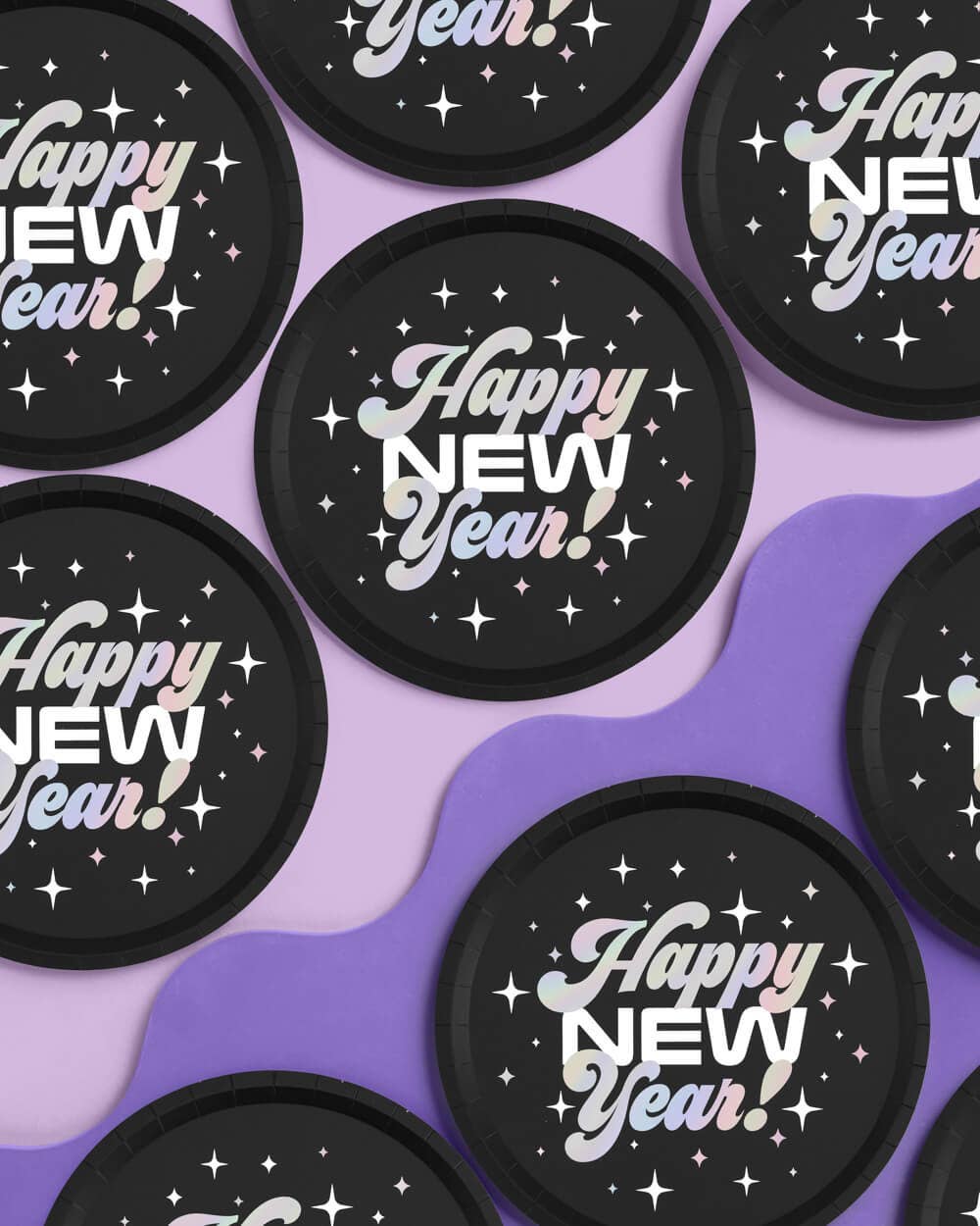 2024 NYE Party Plates, Disco Holiday Supplies