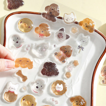 BGM 3D Sticker Sheet - Kyururun - Fluffy Animals