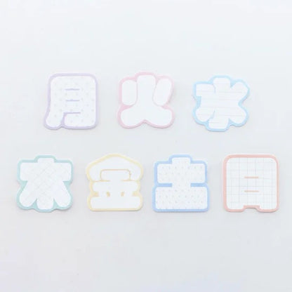 Bande - Writeable Roll Sticker - Japanese Weekdays