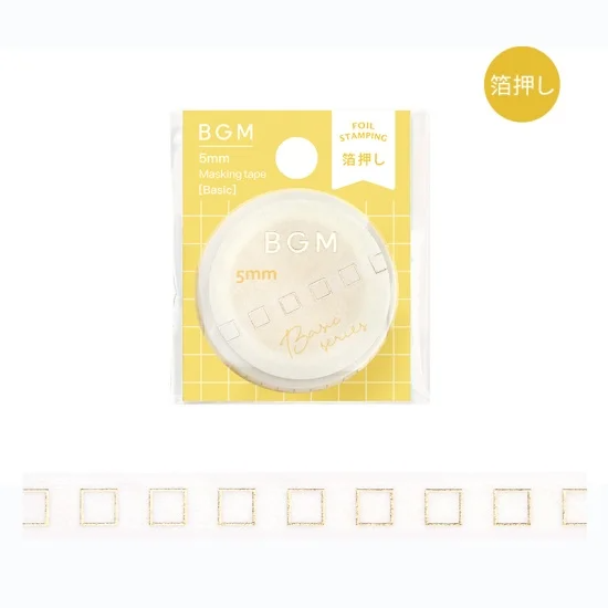 BGM Slim Washi Tape - Basic Check