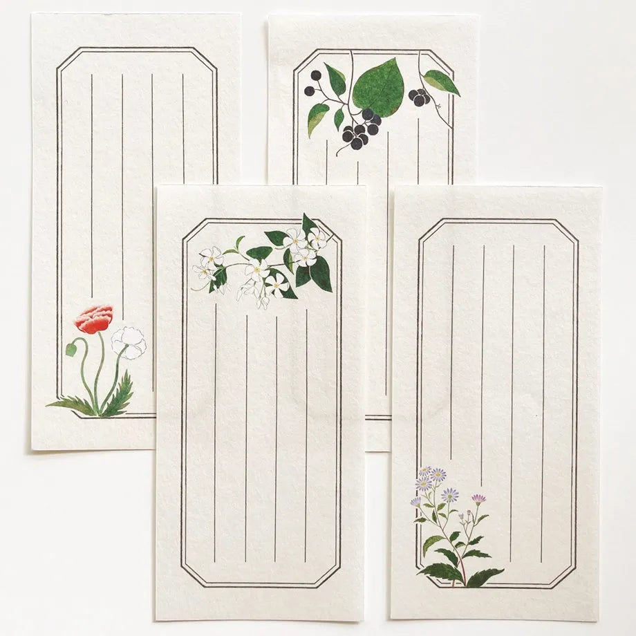 Cozyca - Shikanone - Notepad - Yamato Flower Book - Vertical Ruled