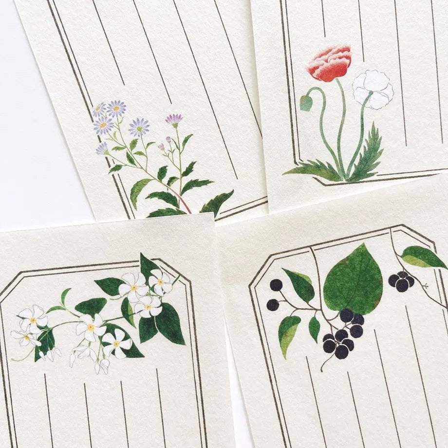 Cozyca - Shikanone - Notepad - Yamato Flower Book - Vertical Ruled
