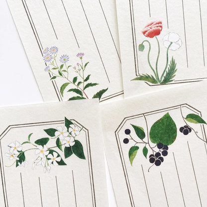 Cozyca - Shikanone - Notepad - Yamato Flower Book - Vertical Ruled