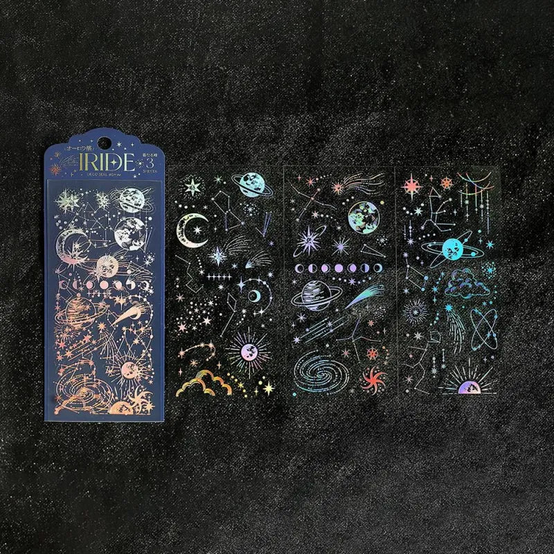 BGM - Foil Stamping Iride Sticker Sheets - Galaxy