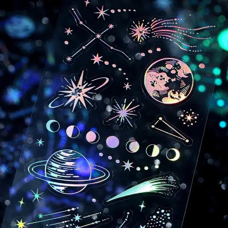 BGM - Foil Stamping Iride Sticker Sheets - Galaxy