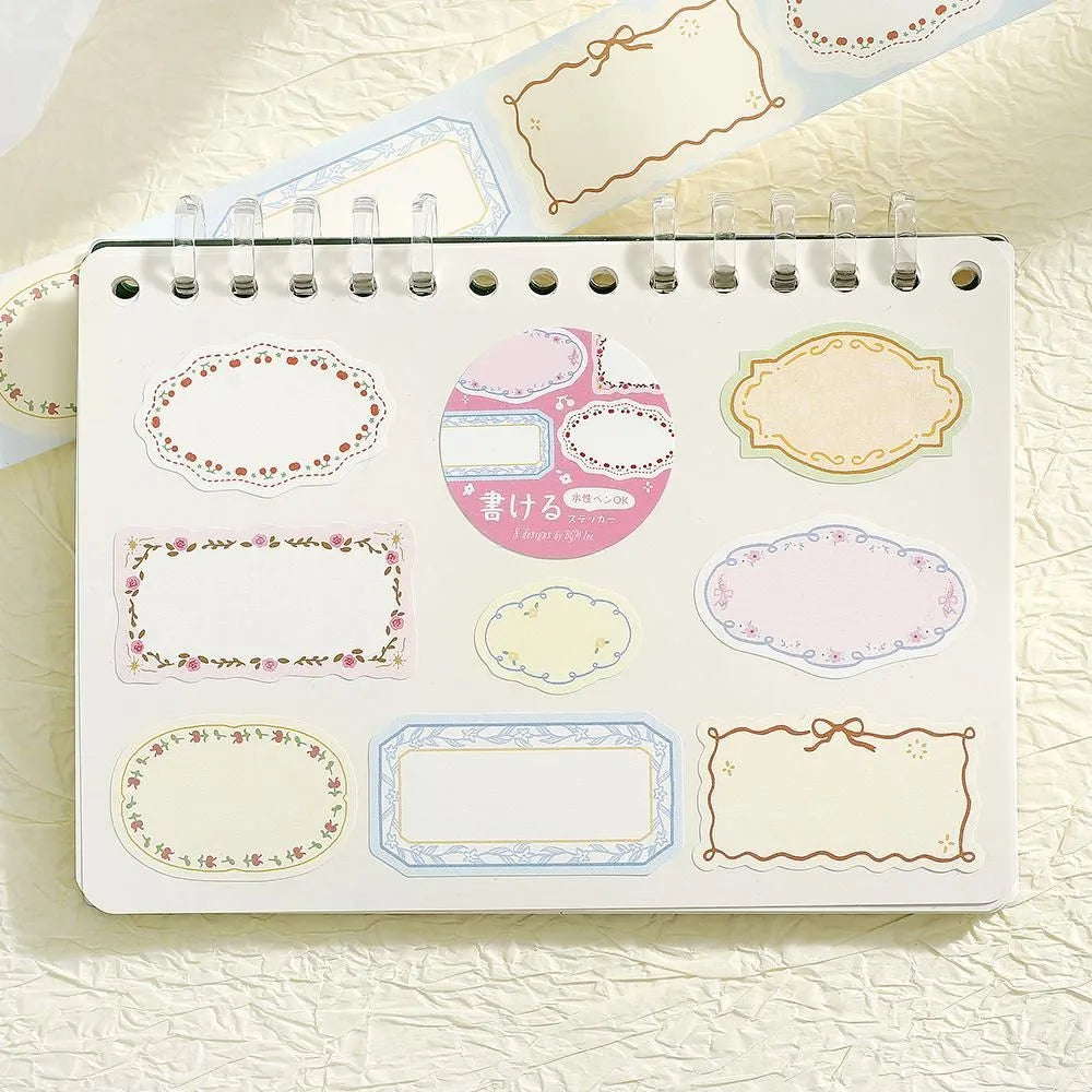 BGM Roll Sticker - Writable - Flower Frame