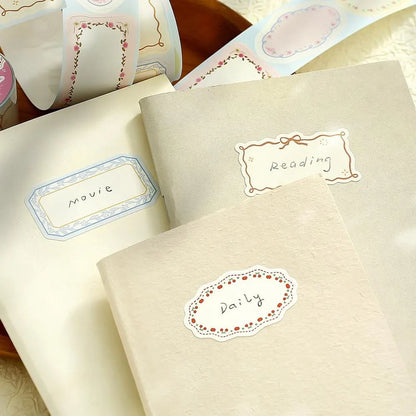BGM Roll Sticker - Writable - Flower Frame