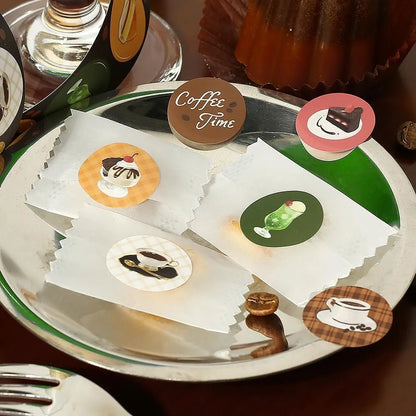 BGM Roll Sticker - Round - Cafe A La Mode