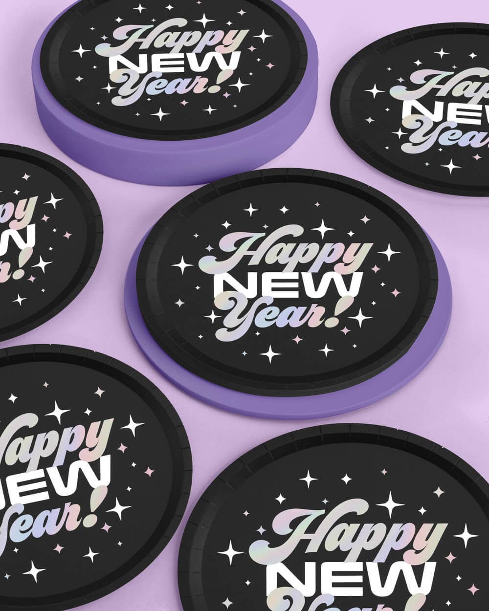 2024 NYE Party Plates, Disco Holiday Supplies