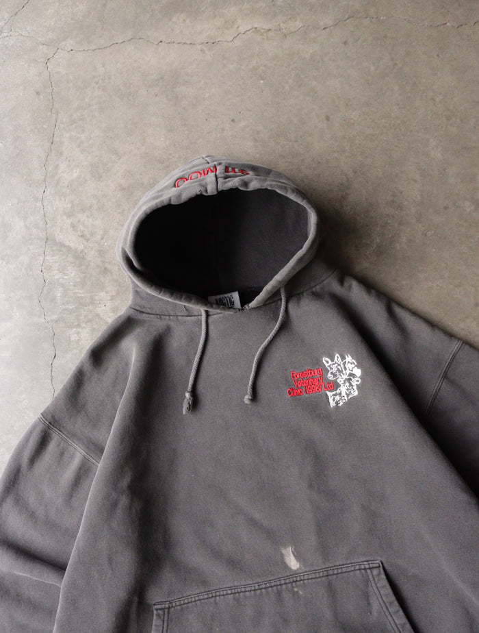 1990S FADED VETERINARY CLINIC HOODED SWEATSHIRT