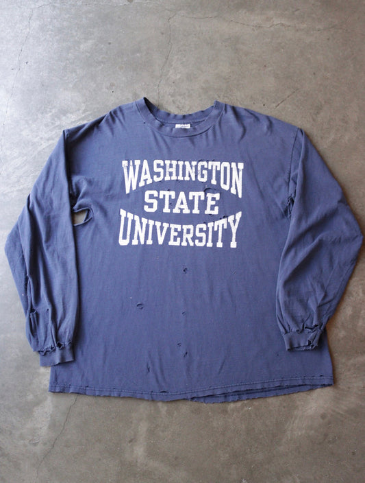 2000S THRASHED WASHINGTON STATE L/S TEE