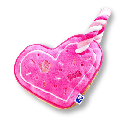 PAWTY Dog Toys - Love Heart w/ Tug Rope