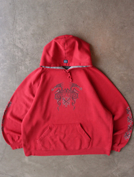 2000S TRIBAL HOODED SWEATSHIRT