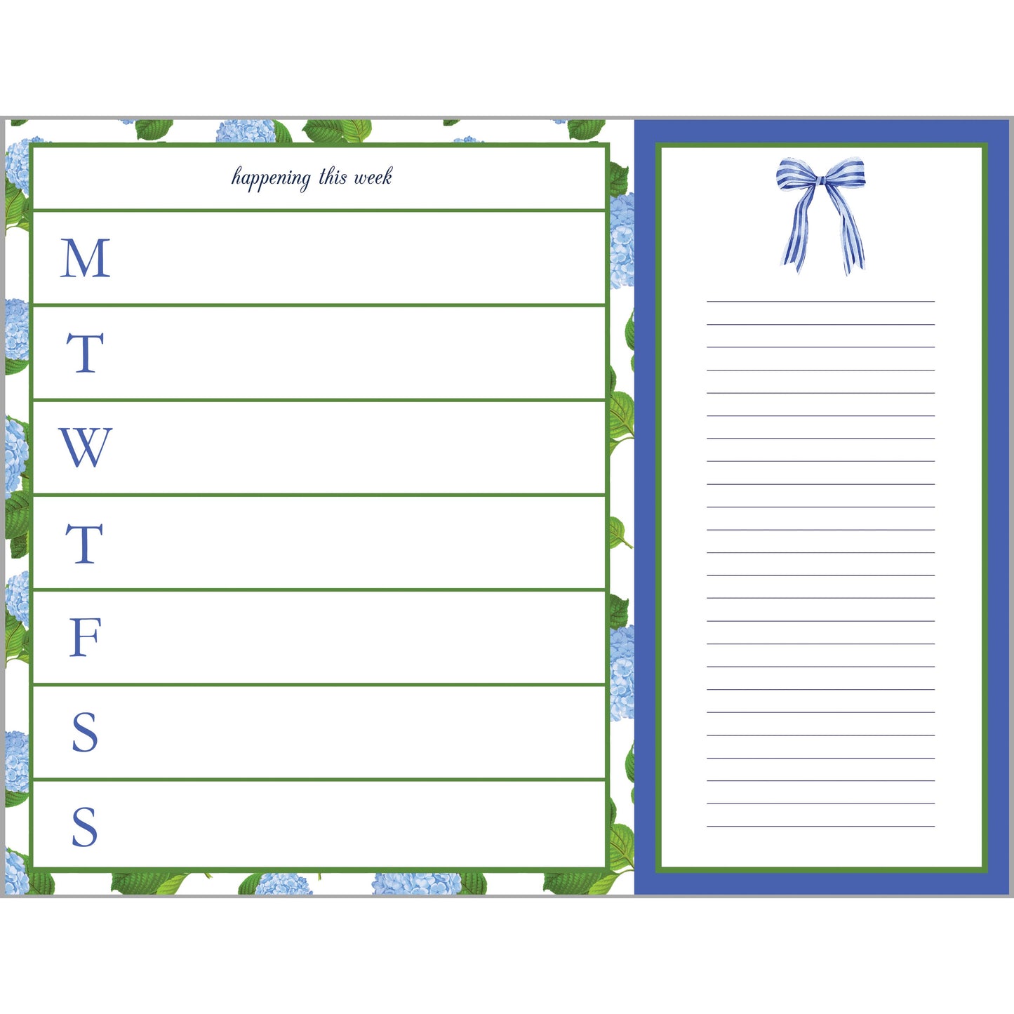 11"X8.5" Weekly Planner w/Tear Off Market List
