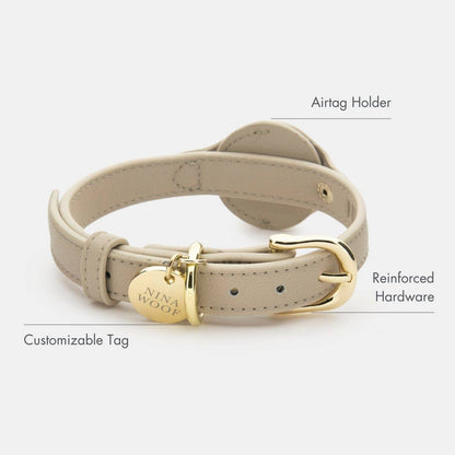 Nina Woof - Collar - Air Tag Enabled - Vegan Leather - Cupertino