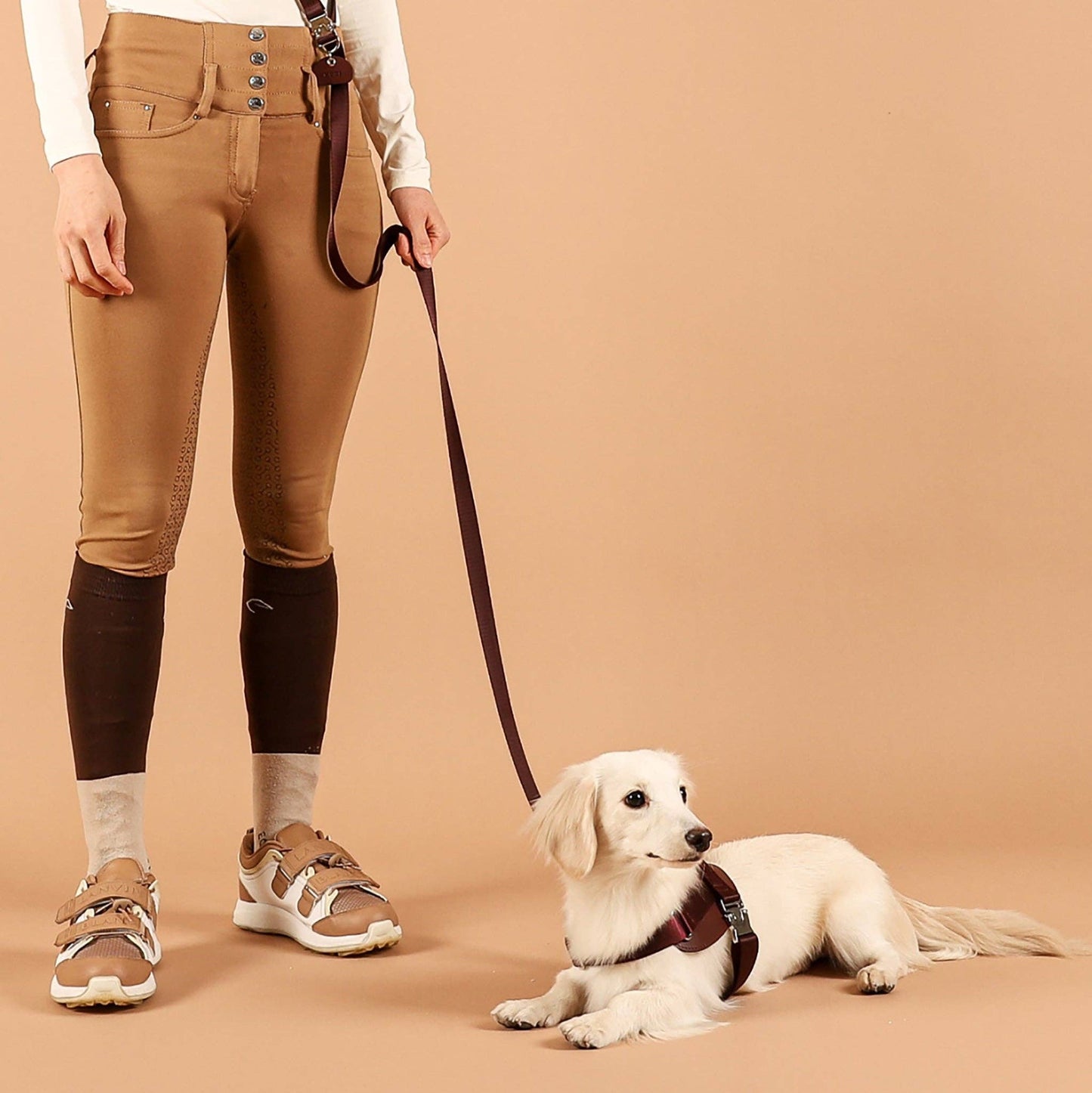 Hozi - Saddle Hands-free Leash : Pink