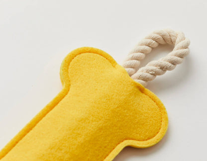 Jax & Bones Hitch and Bone Yellow Rope Dog Toy 12"