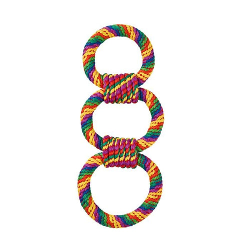 Happy Tails - Large Triple-Rope Ring Tug Toy