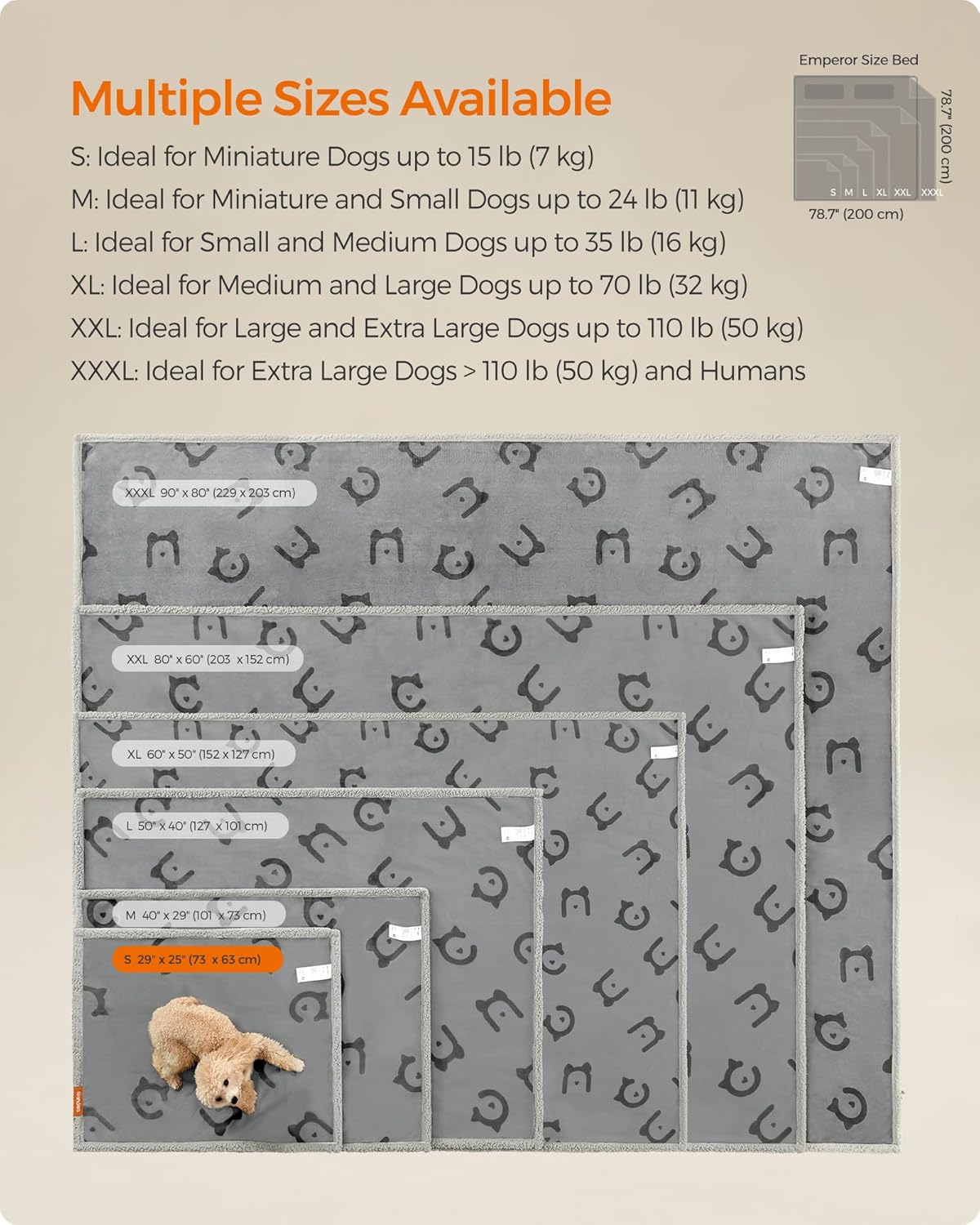 Feandrea - Waterproof Blanket for Dogs & Cats