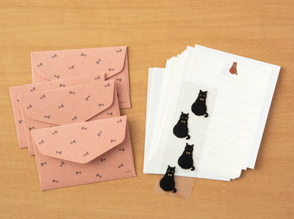 Extra-Mini Letter Set with Black Cat Stickers