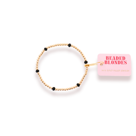 Black Poppi Bracelet: Standard 6.75 inch