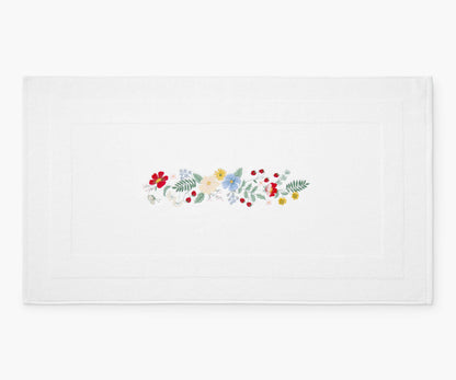 Embroidered Bath Mat - Strawberry Fields