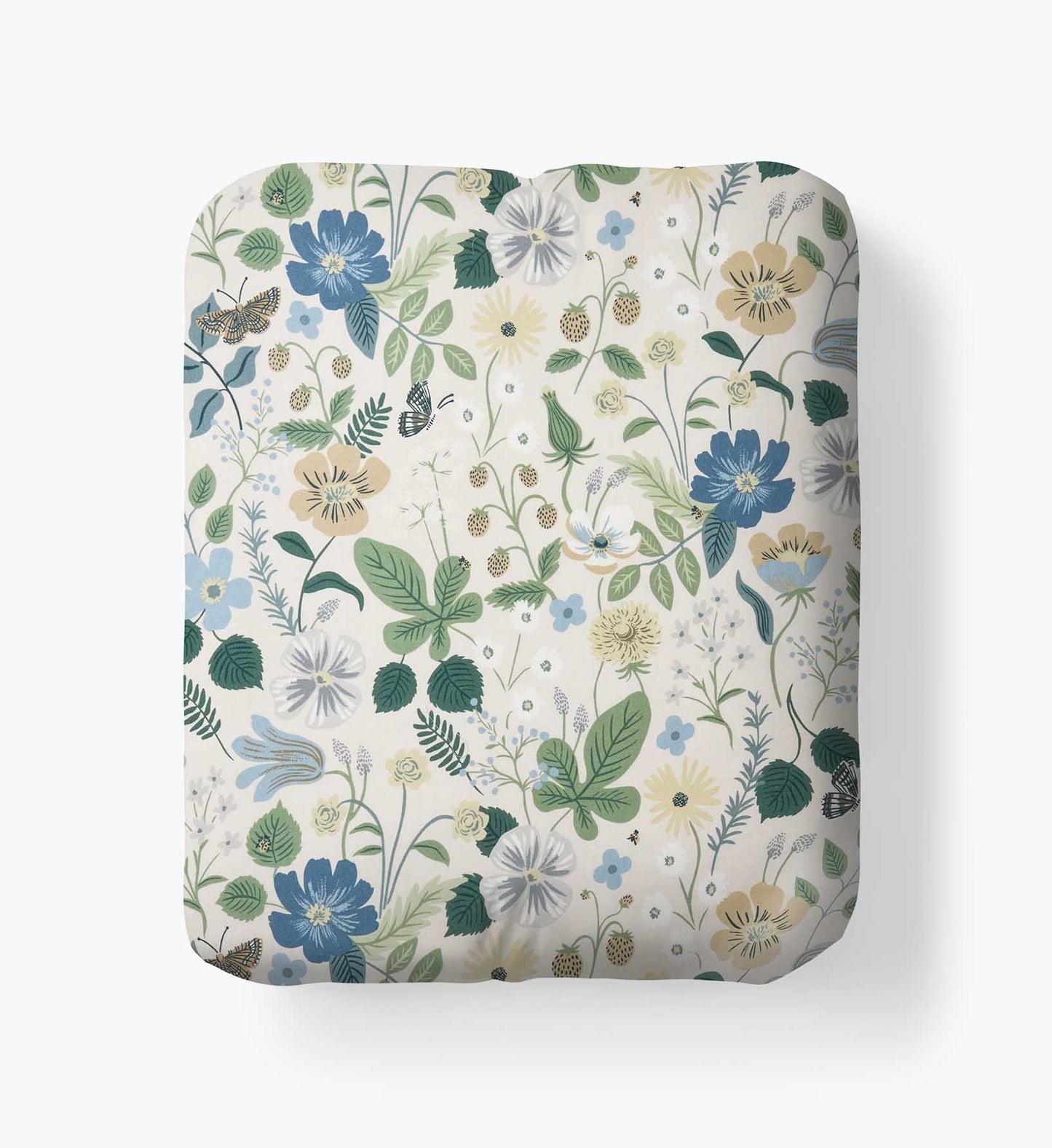 Percale Fitted Sheet - Strawberry Fields Beige