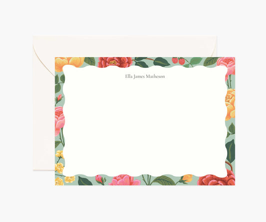 Floral Personalized Stationery  - Roses