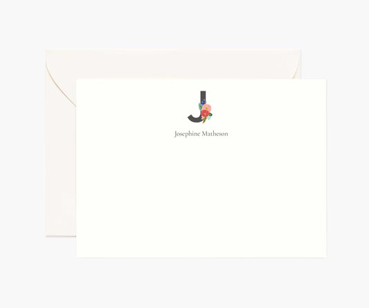 Monogram Personalized Stationery - J
