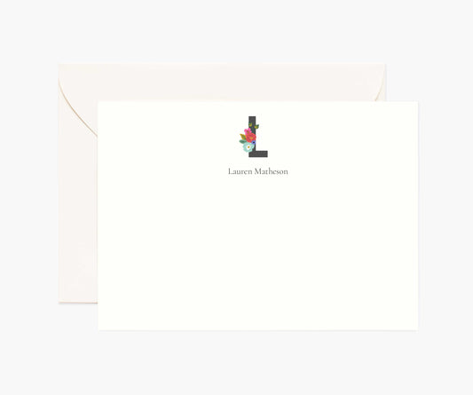 Monogram Personalized Stationery - L
