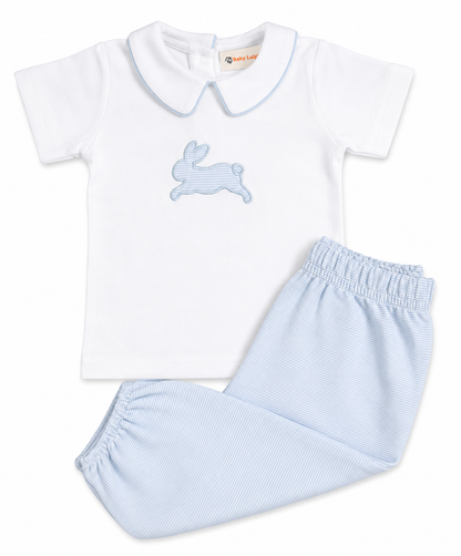 2pc Set Blue Bunny Top w. Bloomer Pant | Luigi