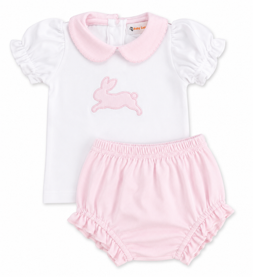 2pc Pink Bunny Bloomer Set | Luigi
