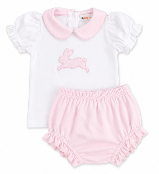 2pc Pink Bunny Bloomer Set | Luigi
