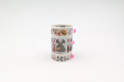 Bande Roll Sticker Set - Today's Outfit - Retro Cinema Lady