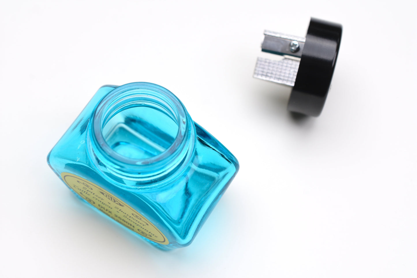 Dux Glass Inkwell Style Pencil Sharpener - Metal Insert