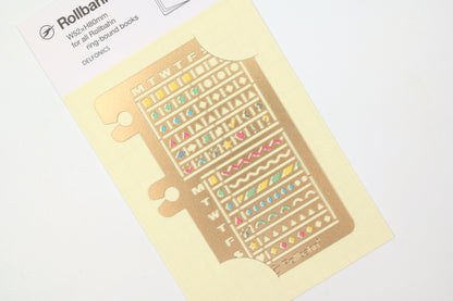 Delfonics Rollbahn Calendar Drawing Template - Gold